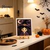 Fun Wool Weaving Materials Halloween Fabric Kit, Spooky Pumpkin Ghost Witch Skull DIY Parent Child Interactive Activity Craft Handmade No Sewing