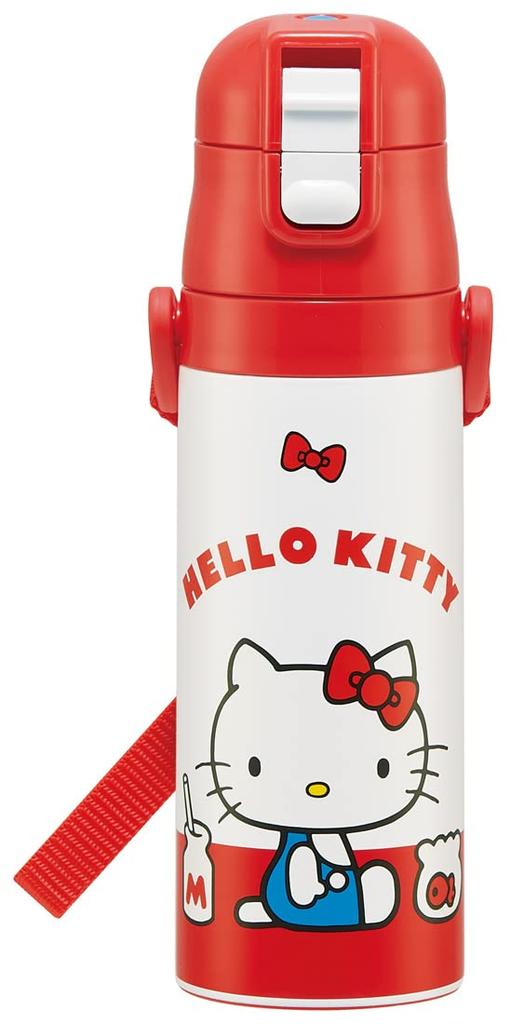 Skater Sanrio Water Direct Stainless Hello Kitty Vacuum Keeps Drinks Cold Only Kids' Bottle, 470ml, Drinking, Steel, Design, Child-Friendly,