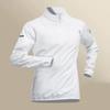 Schnelltrocknende Kleidung Herren Herbst Sport T-Shirt Stehkragen Locker Langarm Outdoor Laufbahn Trainingsanzug Atmungsaktiv Halber Reißverschluss Oberteil