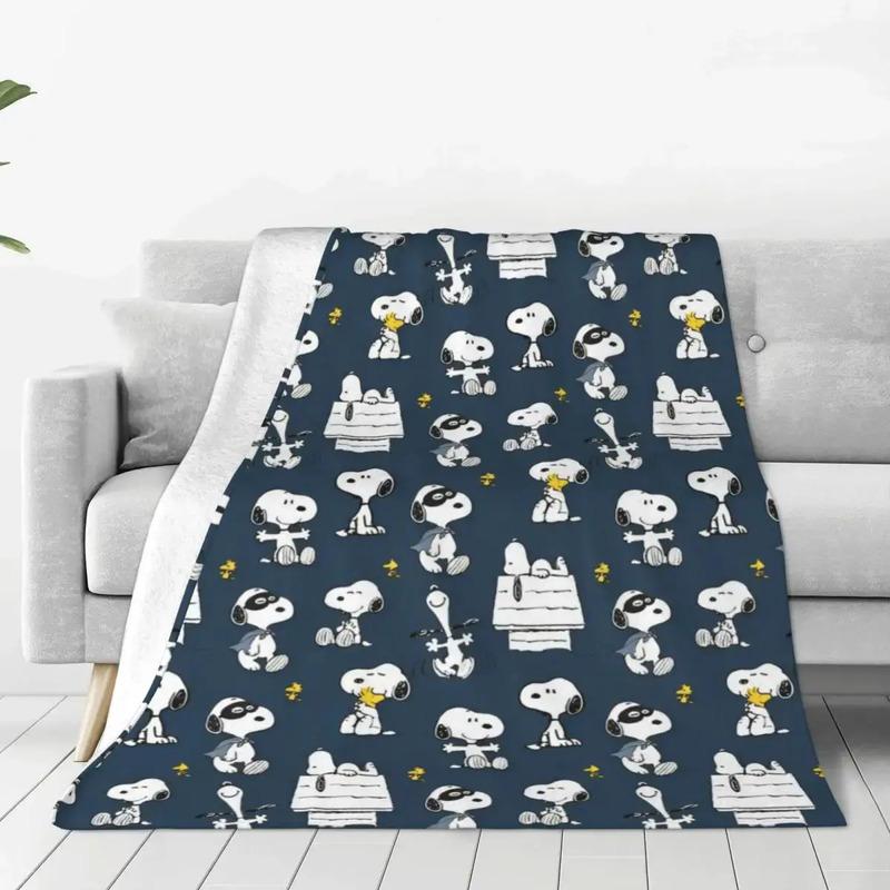 Manta Woodstock De Peanuts Snoopy Con Dibujos Animados, Boni S