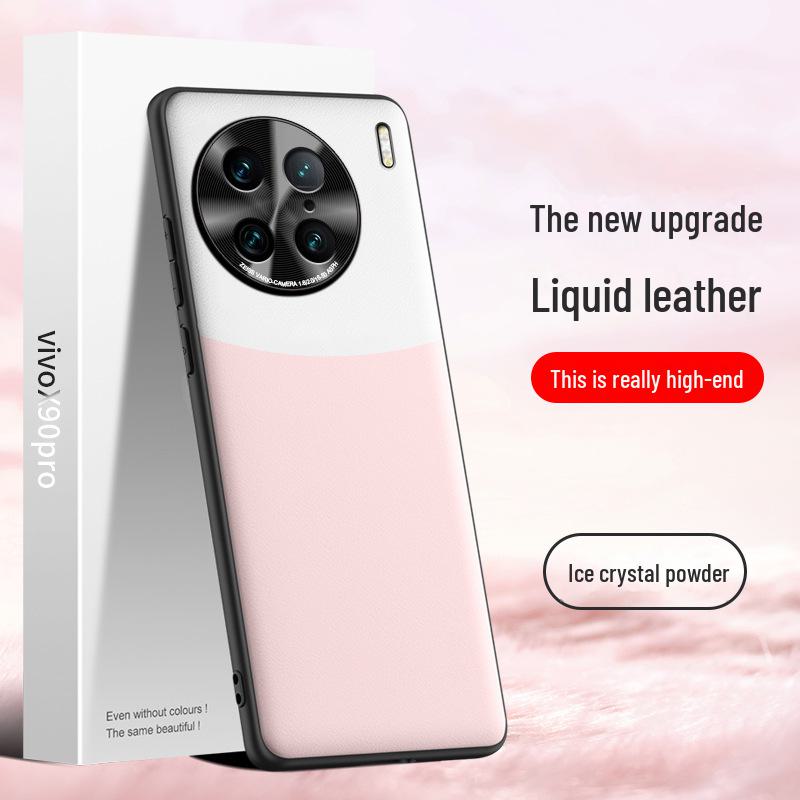 Liquid Leather Anti-Fall Protective Cover for vivo X90 Pro Phone Case - One Piece