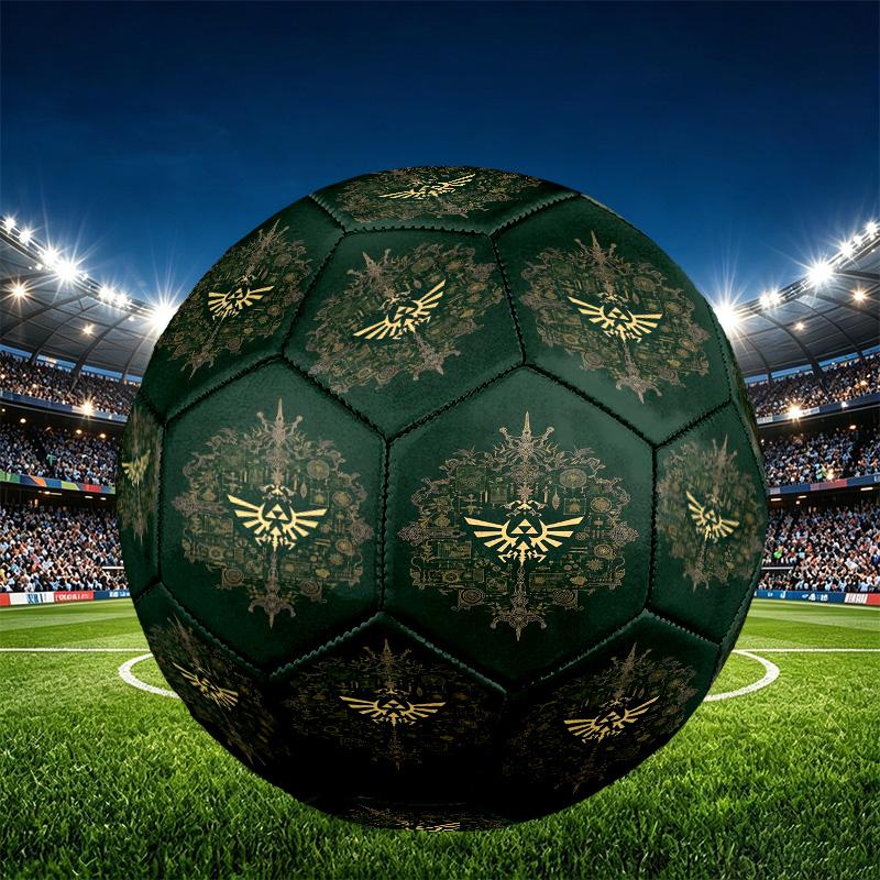 The Legend of Zelda Print Size 5 Soccer Ball, PU Wear Resistant Football for Match Training and Daily Practice, Birthday Gift for Soccer Fans
