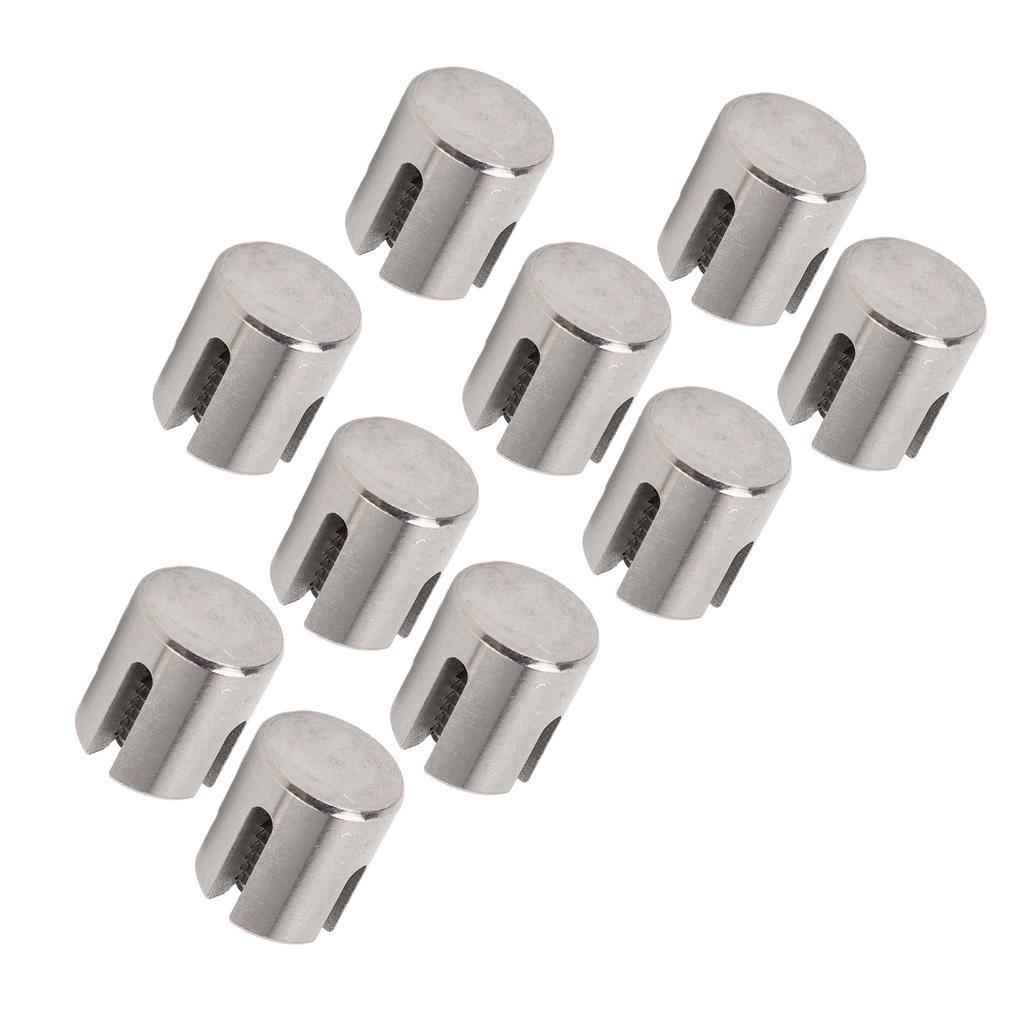 10Pcs Cross Cable Clamps 316 Stainless Steel Railing Wire Rope Clips Wall System Accessories 3mm