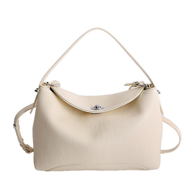 Faux Leather Shoulder Bag Solid Color Women Fashion Crossbody Bag