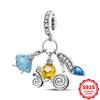 Charms Silver 925 Princess and Pumpkin Carriage Fairy Tale Pendant Beads Fits 3mm Bracelet For Women Luxury DIY Jewelry