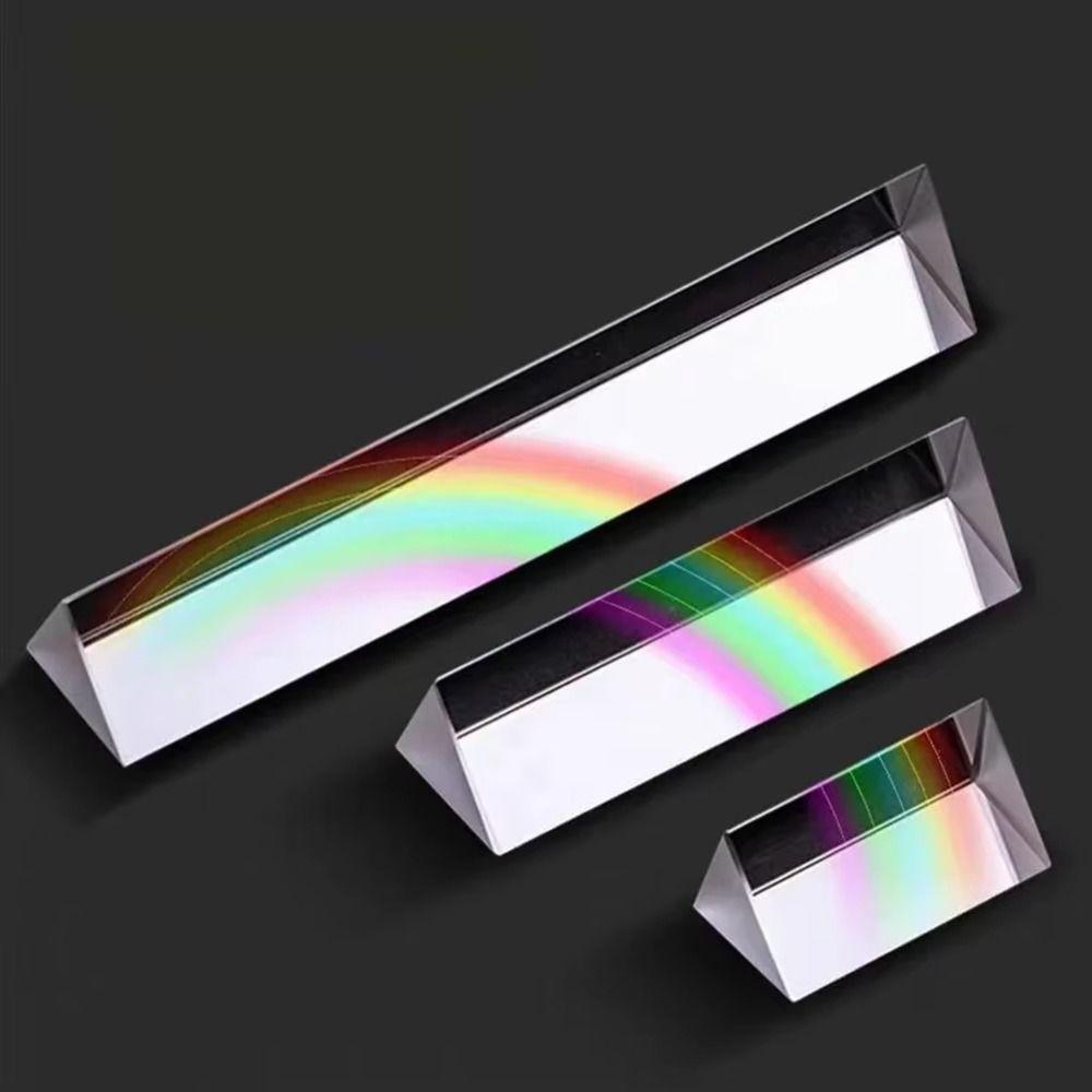 K9 Crystal Triangular Prism Length Size Glass Prism Rainbow Prisma Physics Teaching