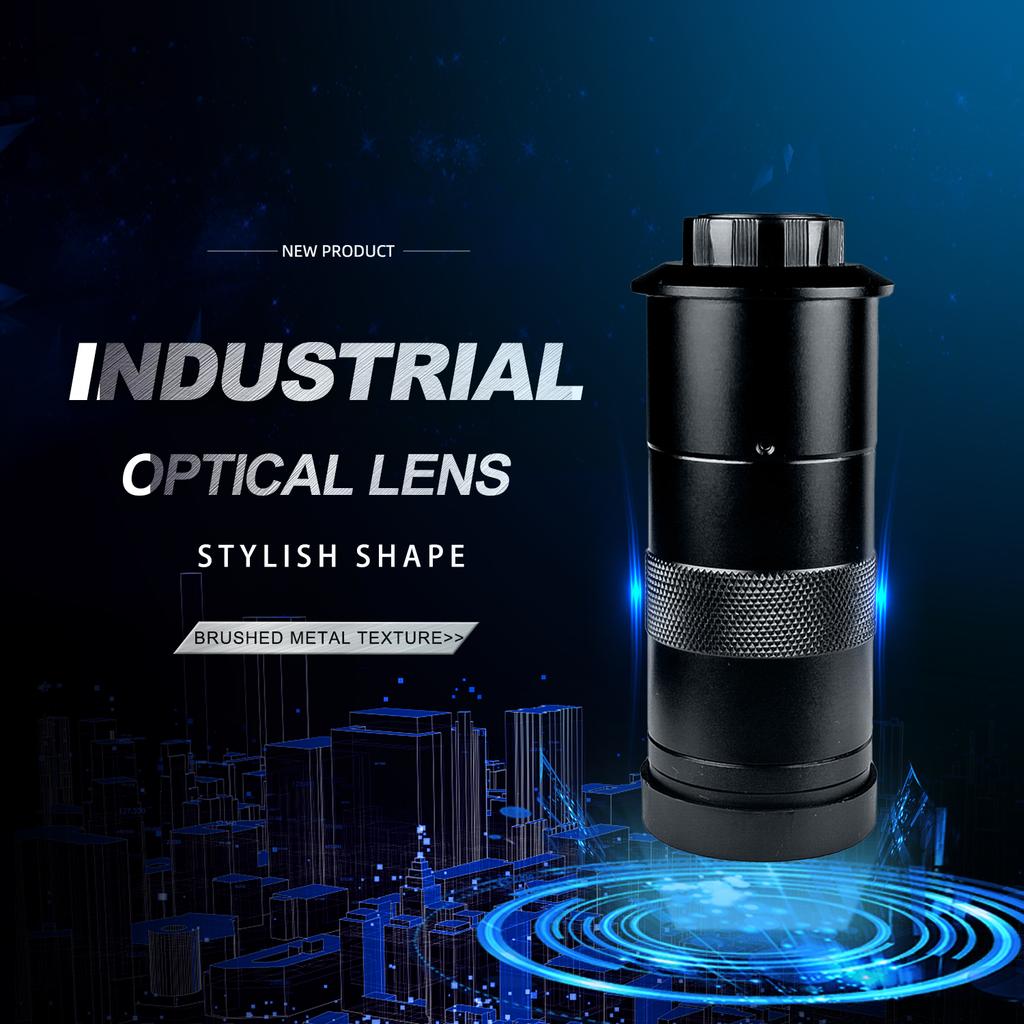YIZHAN 130X 150X 180X Zoom C-Mount Lens Magnification Adjustable 25mm For Electron Video Microscope Accessories Monocular Camera