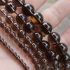 Natural Smoked Quartz Citrine Tea Crystal Round Beads 4-12mm for DIY Accessories