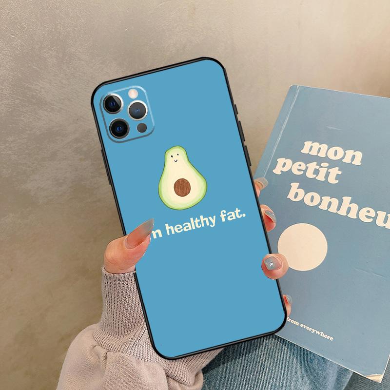Cute Avocado Case For 17 Air iPhone 16 15 14 13 12 11 Pro Max 12 mini XR 15 16 Plus 16e Back Cover Shell
