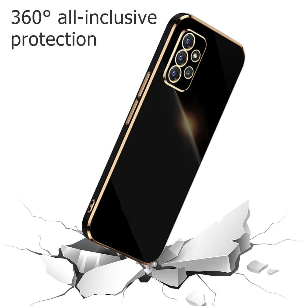 Luksus Pletteringsdeksel For Samsung Galaxy A54 A14 A52 A34 A32 A72 A73 A23 A24 A33 A22 5G M32 A52S A71 A51 Mykt Silikon Telefondeksel