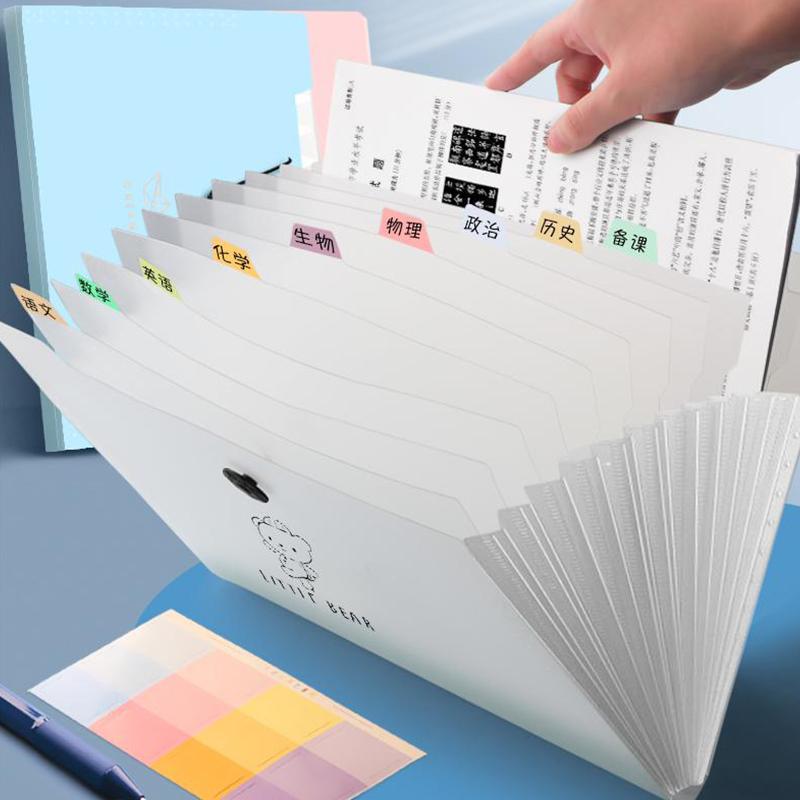 Transparenter Einsteck-Aktenordner A4 Dokumententasche Mehrschichtiger erweiterbarer Ordnerhalter Für Schule Büro Schreibwaren