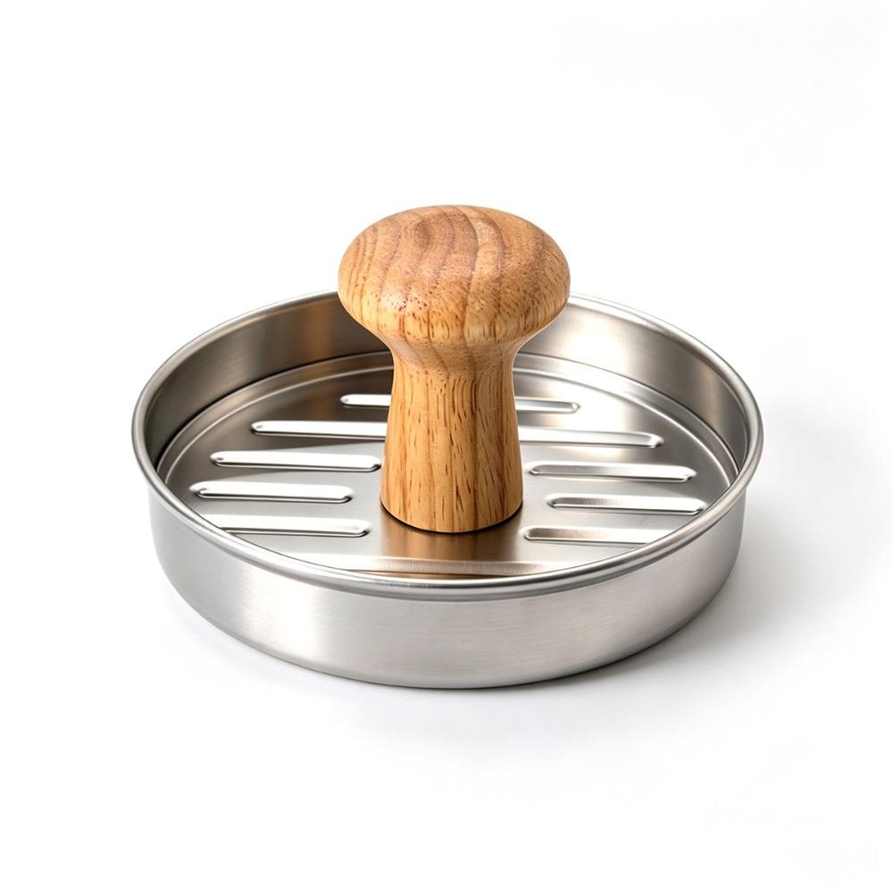 Round Hamburger Patty Maker Non-Stick Patties Maker Stainless Steel Hamburger Press Pork