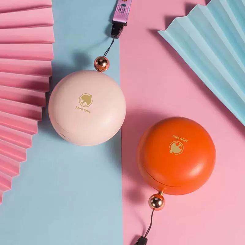 Summer Creative New Product Cartoon Capybara Neck Fan Mini Portable USB Charging Wearable Lanyard Electric Fan