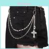 Hip Hop Schädel Kreuz Anhänger Gürtelkette Für Männer Frauen Street Style Accessoires