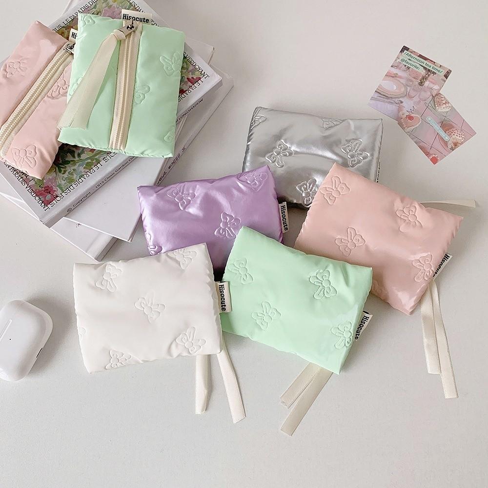 Fashion Bow Tie Coin Purse Large Capacity Mini Lipstick Storage Bag Portable Headphone Bag Girls