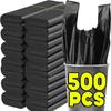 500pcs Heavy Duty Black Disposable Garbage Bag Durable Handheld Vest Garbage Bag Kitchen Bedroom Toilet Household Storage Tool