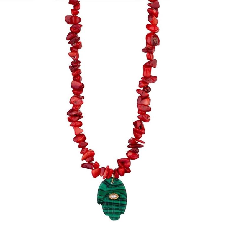 A52E Sturdy Fatima Hand Necklace Featuring Comfortable Wear Treatments Jewelry Pieces