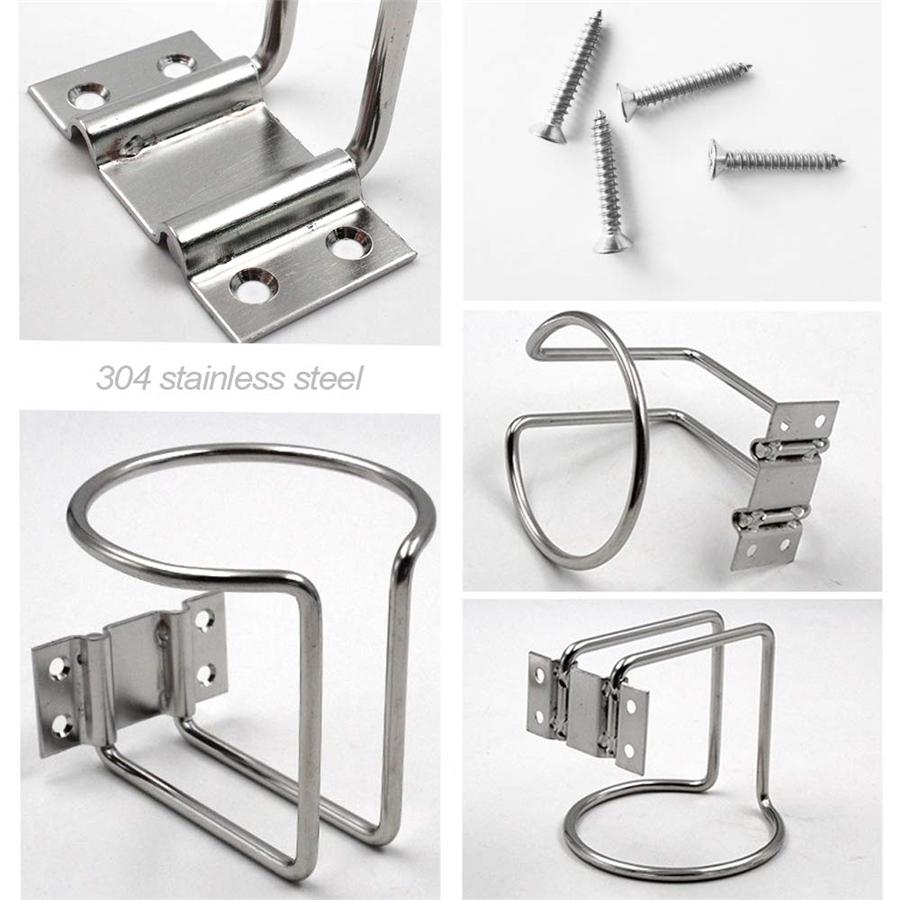 2 Nerezové oceli Držák na nápoje s kroužkem pro loď Pro námořní jachtu Nákladní auto RV mistrovství světa