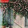Artificial Silk Rose Vine for Ceiling or Pipe Decoration
