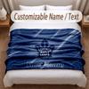 Toronto Maple Leafs Printed Flannel Blanket Custom Name Text Soft Warm Throw For Bedroom Holiday Gift