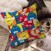 Classic M_M&M Chocolate Pillow Anime Pillow Sofa Bed Head Pillow Cover Cushion Cover 45X45 Cm Fashion