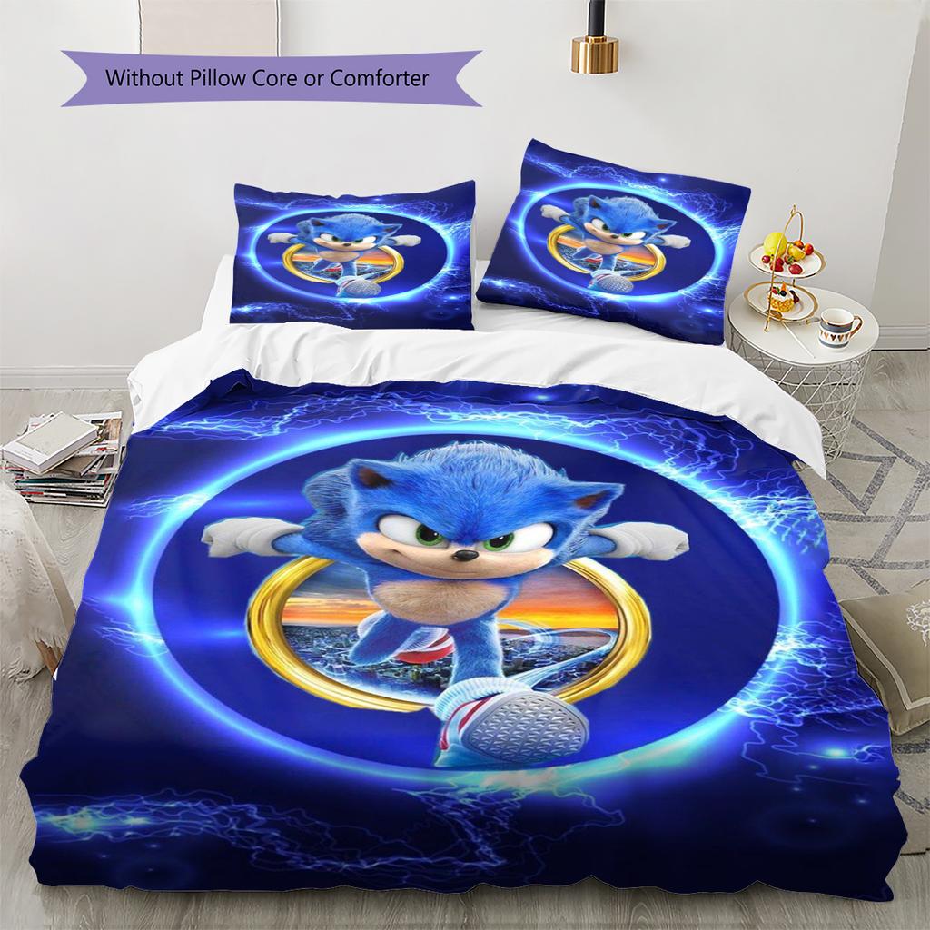 Set Copripiumino Trapuntato con Fantasia Riccio Blu Federa Decorazione per la Casa Regalo (1 * copripiumino + 2 * federa, senza nucleo)