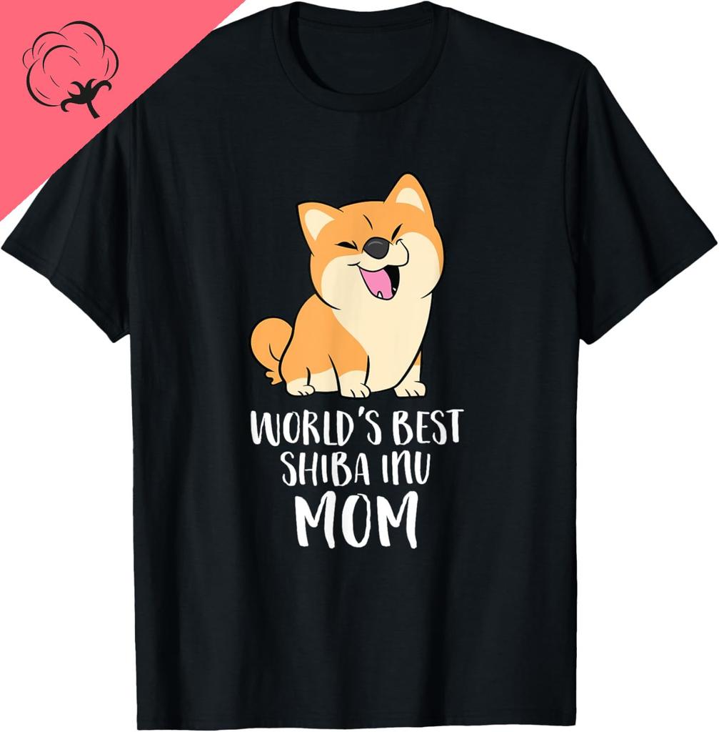 Worlds Best Shiba Inu Mom Dog Shiba Mama Cute Shiba Inu TShirt Kawaii Cute Clothing Tops Women Clothes Camisetas