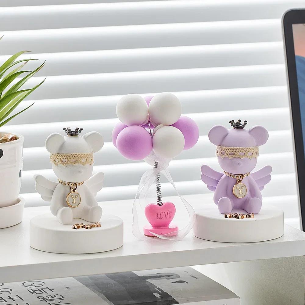 Artistic Super-light Clay Swing Head Style Advertising Balloon Car Pendulum Car Cute Creative Car Interior Decoration Supplies
