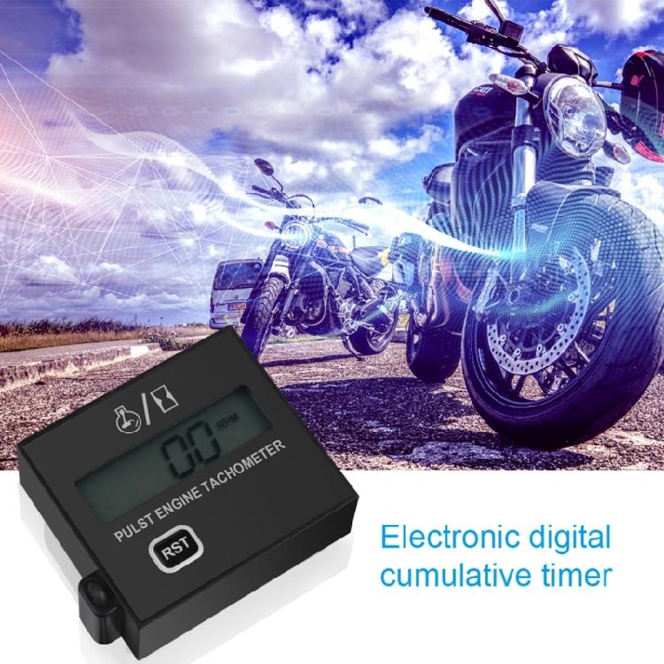 LCD Tachometer for Small Engine,Inductive Hour Meter for 2 Stroke & 4 Stroke