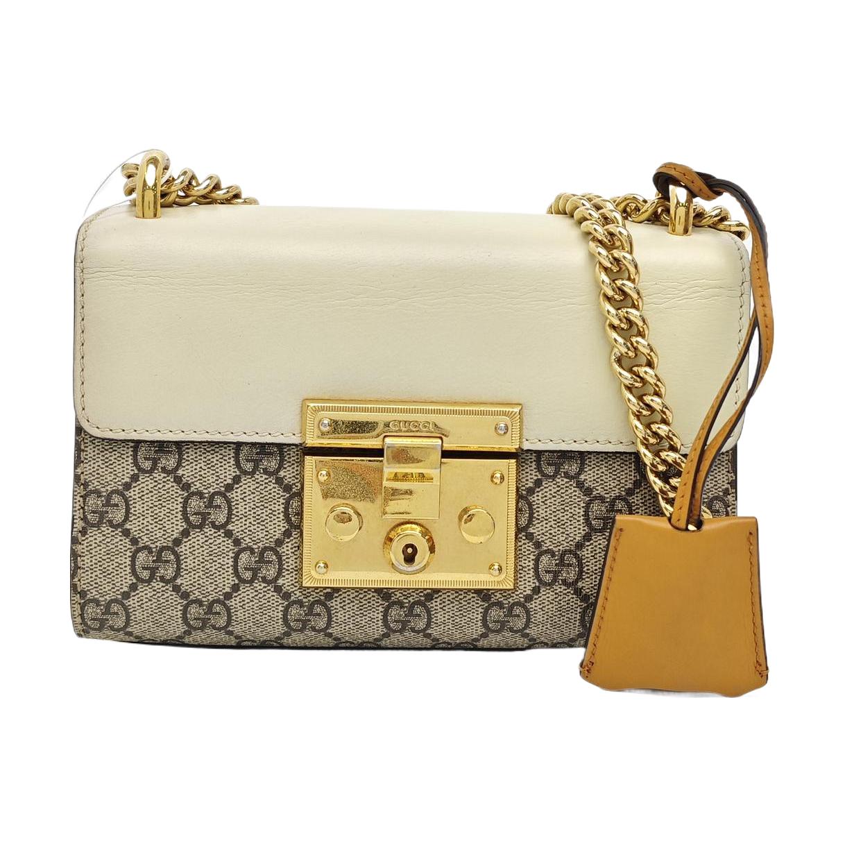 [Pre-Owned] Padlock Metal Lock Logo Chain