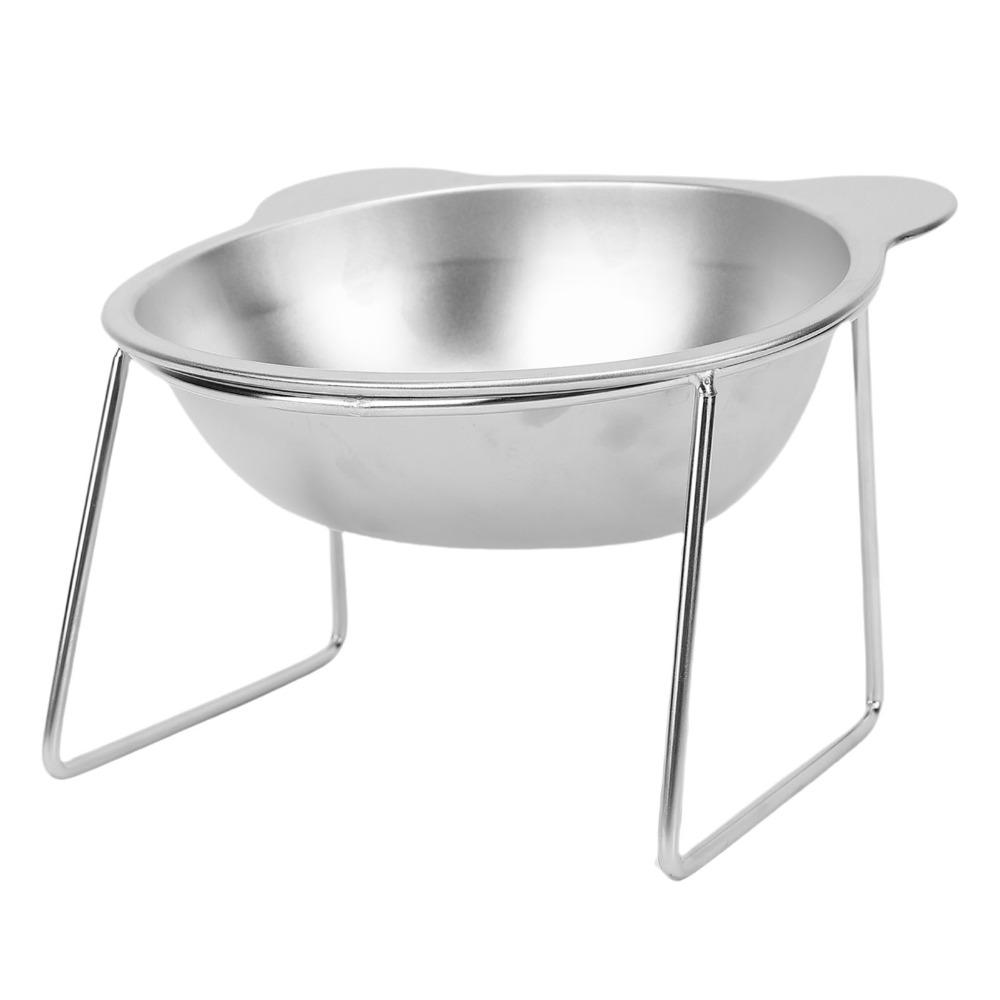 Stainless Steel Elevated Pet Bowl 15° Tilted Cat Food Bowl Sturdy Raised Cat Bowl  Home Use