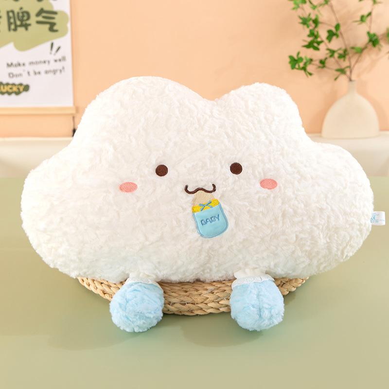 Cute Mood Cloud Throw Pillow Girl Birthday Gift Sleeping Doll Cute Plush Toy Sleeping Pillow