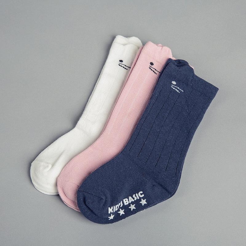 Niedliche kniehohe Socken für kleine Mädchen, Beinhosen, 0–4 Jahre alt, Baumwolle ohne rutschige Belüftungssocken