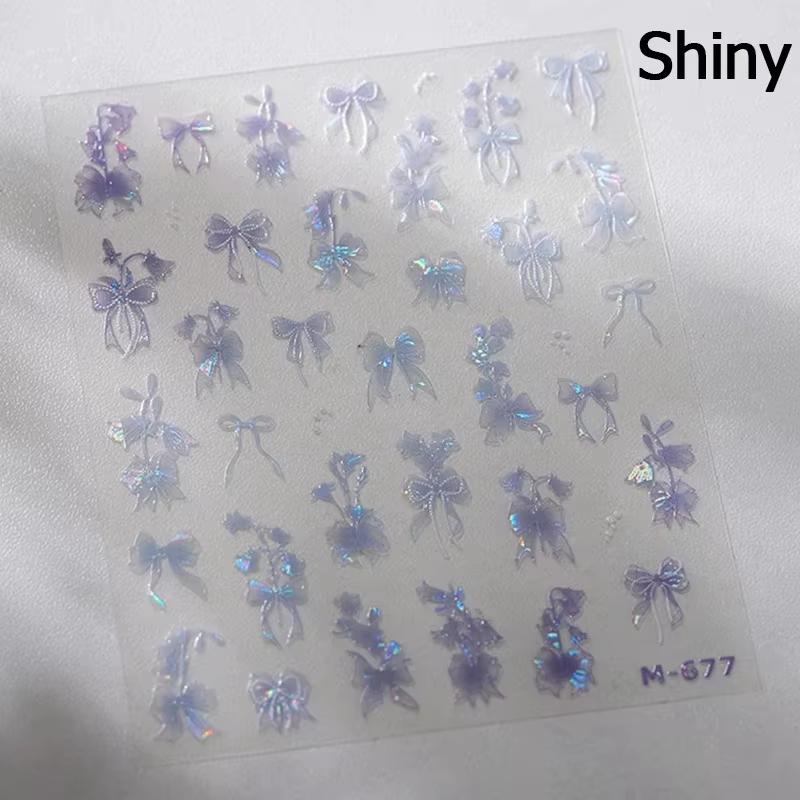 1pcs Cute Sketching Graffiti Animal Cat Dog Rabbit Bear Laser Nail Art Sticker Designs Self Adhesive Decoration Decal Acessories