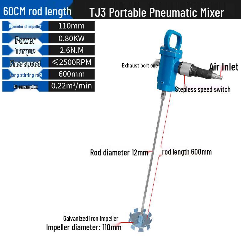 JPHZNBTJ3 Handheld Pneumatic Mixer