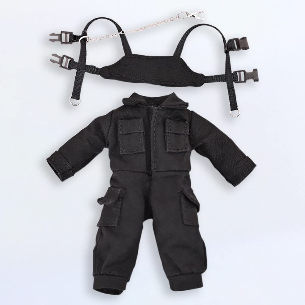 Niannyyhouse Obitsu 11 haine tactice costum vestă body haine păpuși 1/12BJD haine păpuși (Negru)