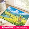 Pokemon Pikachu Summer Rice Field Print Non-slip Doormat Soft Floor Mat for Home Decor