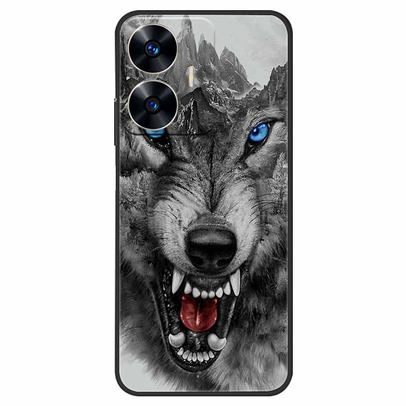 Phone Cover For Realme C55 Case Black Silicone Fundas For Realme C55 RMX3710 TPU Soft Back Coque Star Painted on RealmeC55 C 55