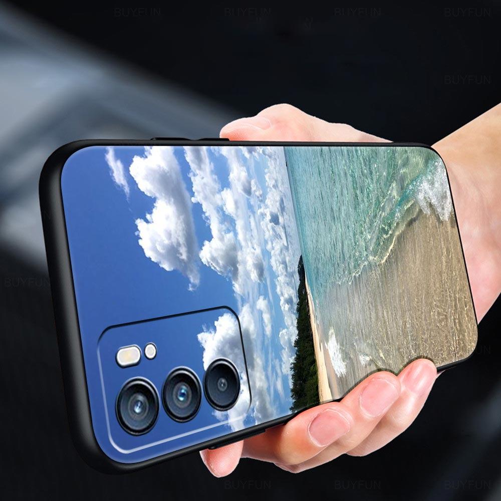 Sea blue Sky beach Case For Oppo Find X6 Pro X5 A54 A53 A52 A9 2020 A15 A95 A17 A16 A76 A74 A57 Reno7 Reno6 Pro Plus 5G Cover