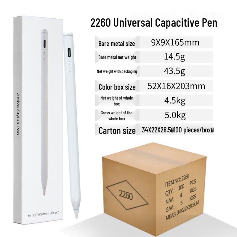 Universeller Bluetooth kapazitiver Stift für iPad & Android - Vier-Licht Apple Pencil Alternative