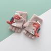 Winter Kids' Dinosaur Half-Finger Warm Gloves - Thick, Anti-Pilling, Cold Protection