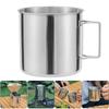 Coffee Cup with Foldable Handle Camping Mug Lightweight Portable Camping Cup Stainless Steel for Camping Hiking
