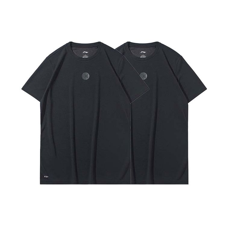 Li-Ning Wade Series Sports Training Quick-Dry Breathable Crew Neck T-Shirt Men Tops Basic-Black AHSQ361-1