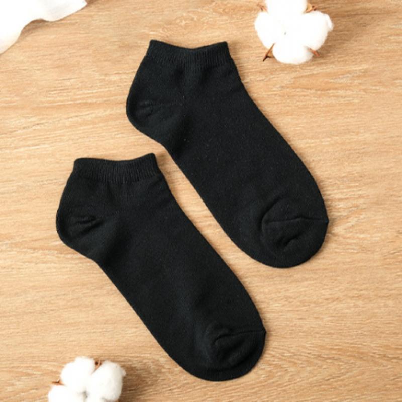 Popcorn Kiki Damskie Podstawowe Skarpetki Krótkie Czarne