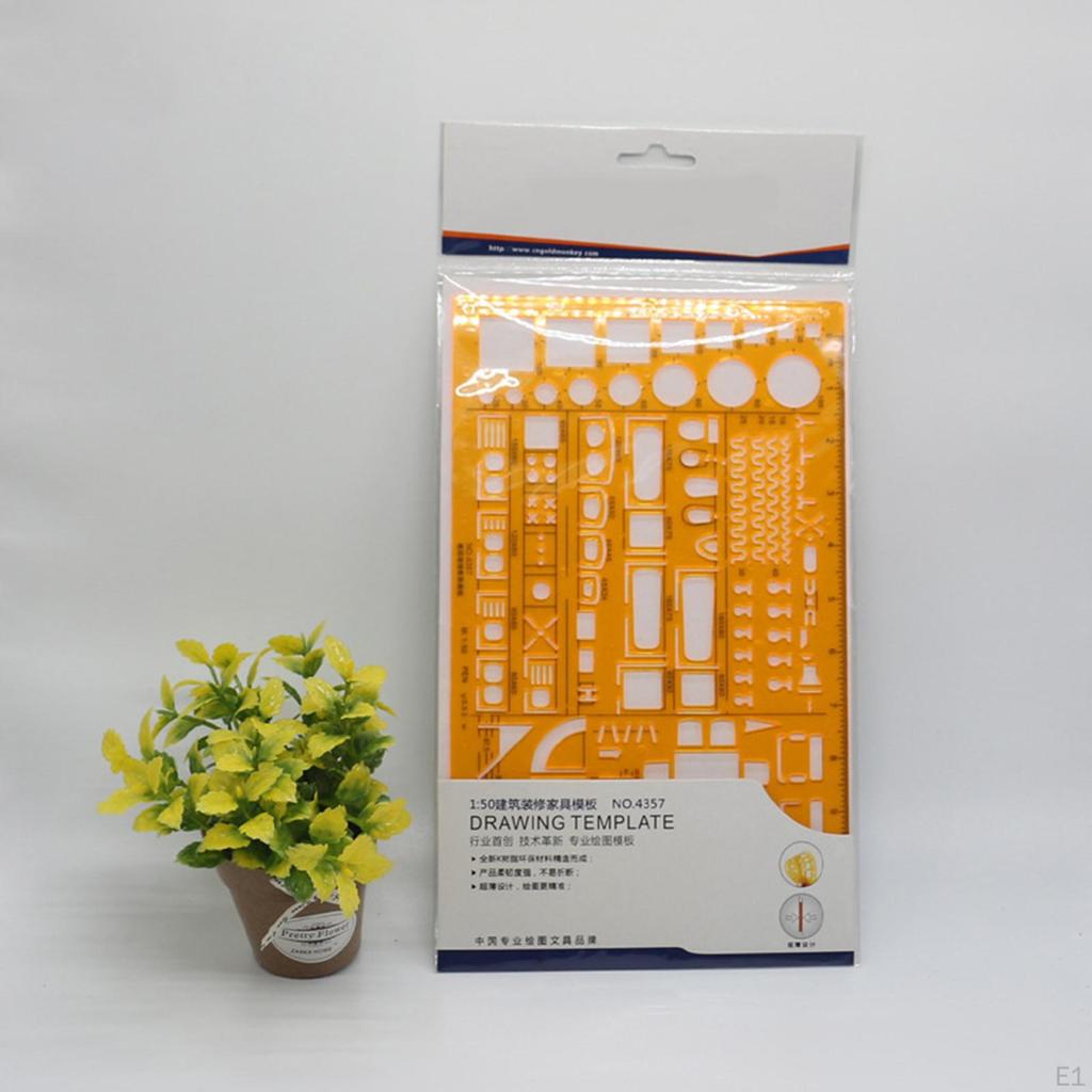 Dům, interiérový design a šablony nábytku, kreslení tvarů pravítek pro architekturu