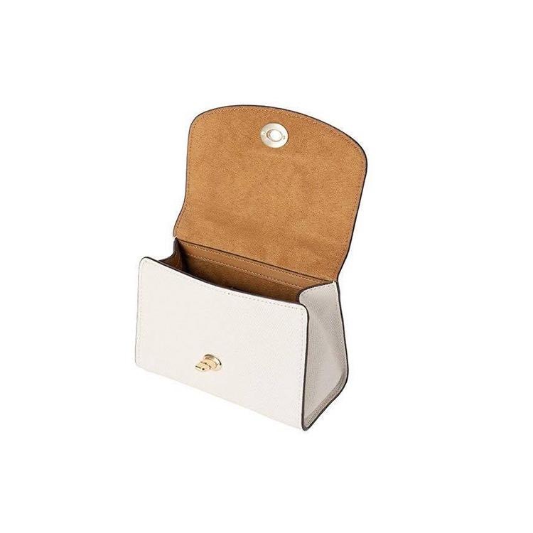 New COACH Litchi Grain Leather Handbags Shoulder Bag Crossbody Bag Mini Women's White 3077-IMCHK