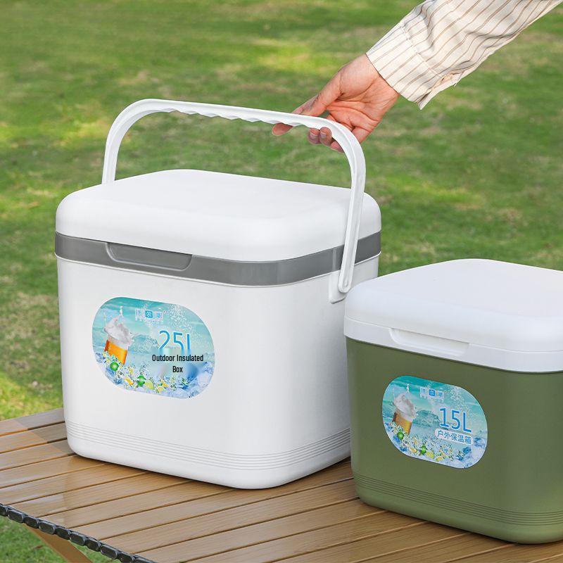 Compact Insulated Ice Box for Outdoor, Fishing, Camping, and Car Use