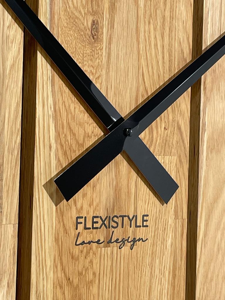 Large Wooden Wall Clock Solid Oak 80cm