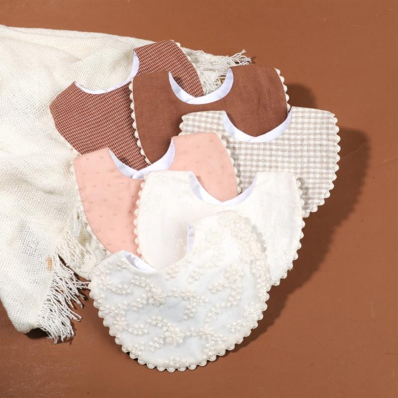 Absorbent Baby Bandana Bib Solid Color Drooling Towel Comfortable Teething Bib for Newborns To Toddler 0-24 Months