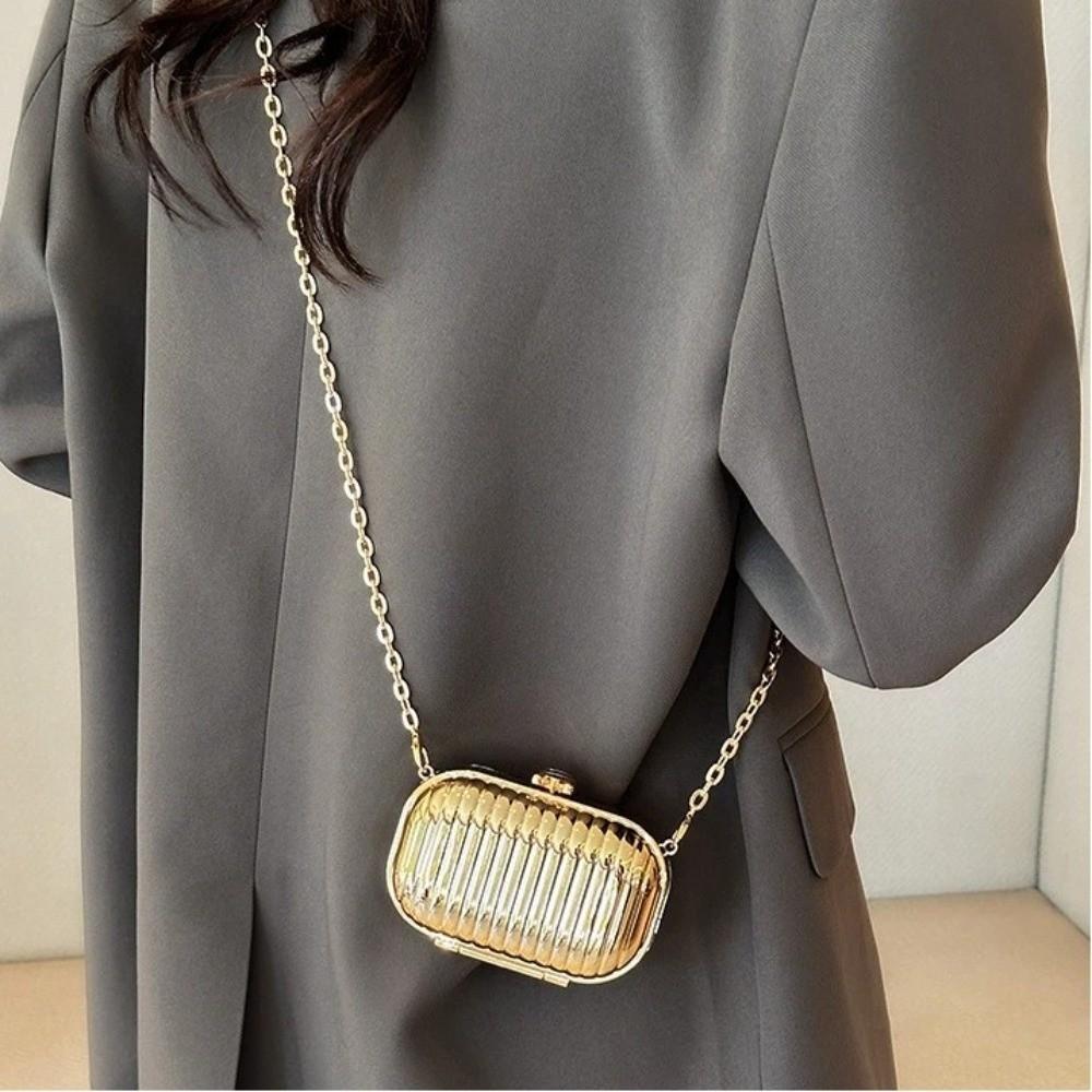 Fashion Mini Shoulder Bag Chain Strap Solid Color Mirror Banquet Bag Acrylic Crossbody Bag Women